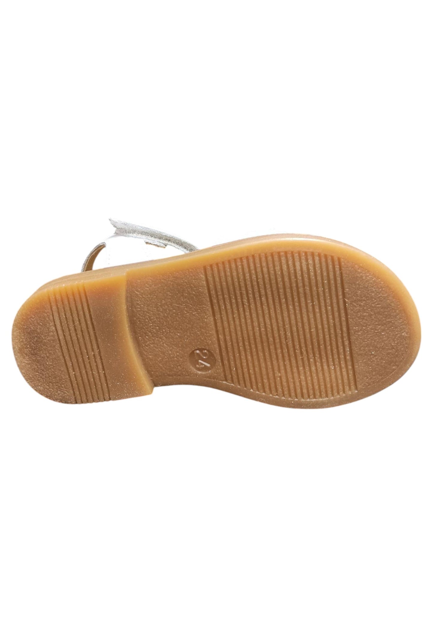 Sandalo bambina Platis Open Classic bianco pelle - Sandalo da passeggio con velcro