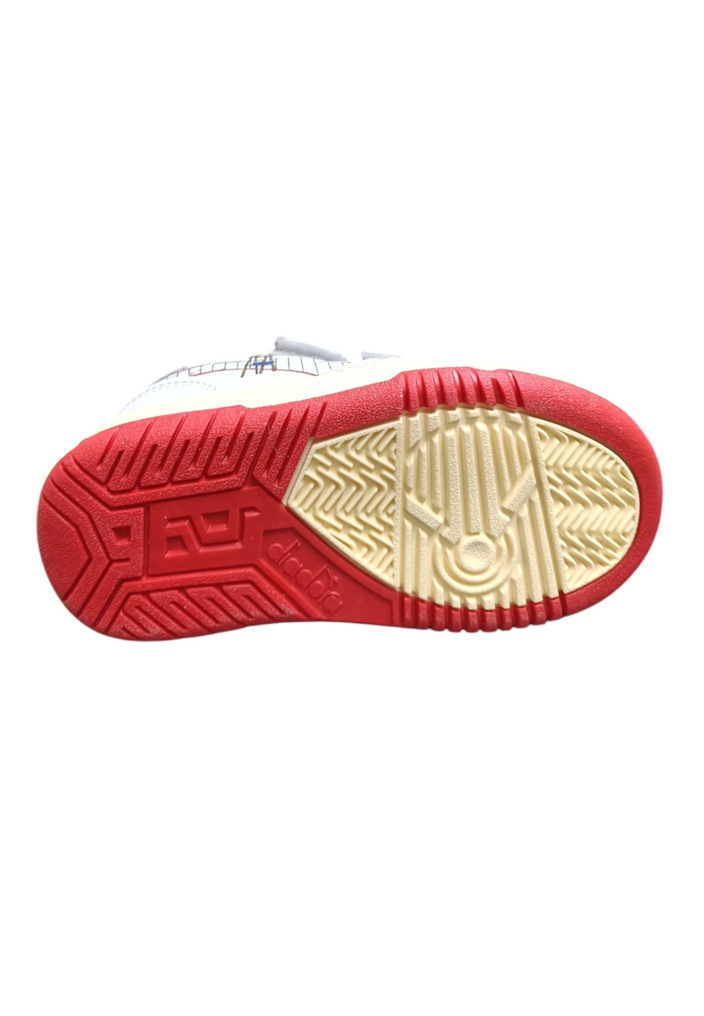 Scarpe sneakers Bambine e ragazze Diadora RAPTOR bianco-rosso velcro