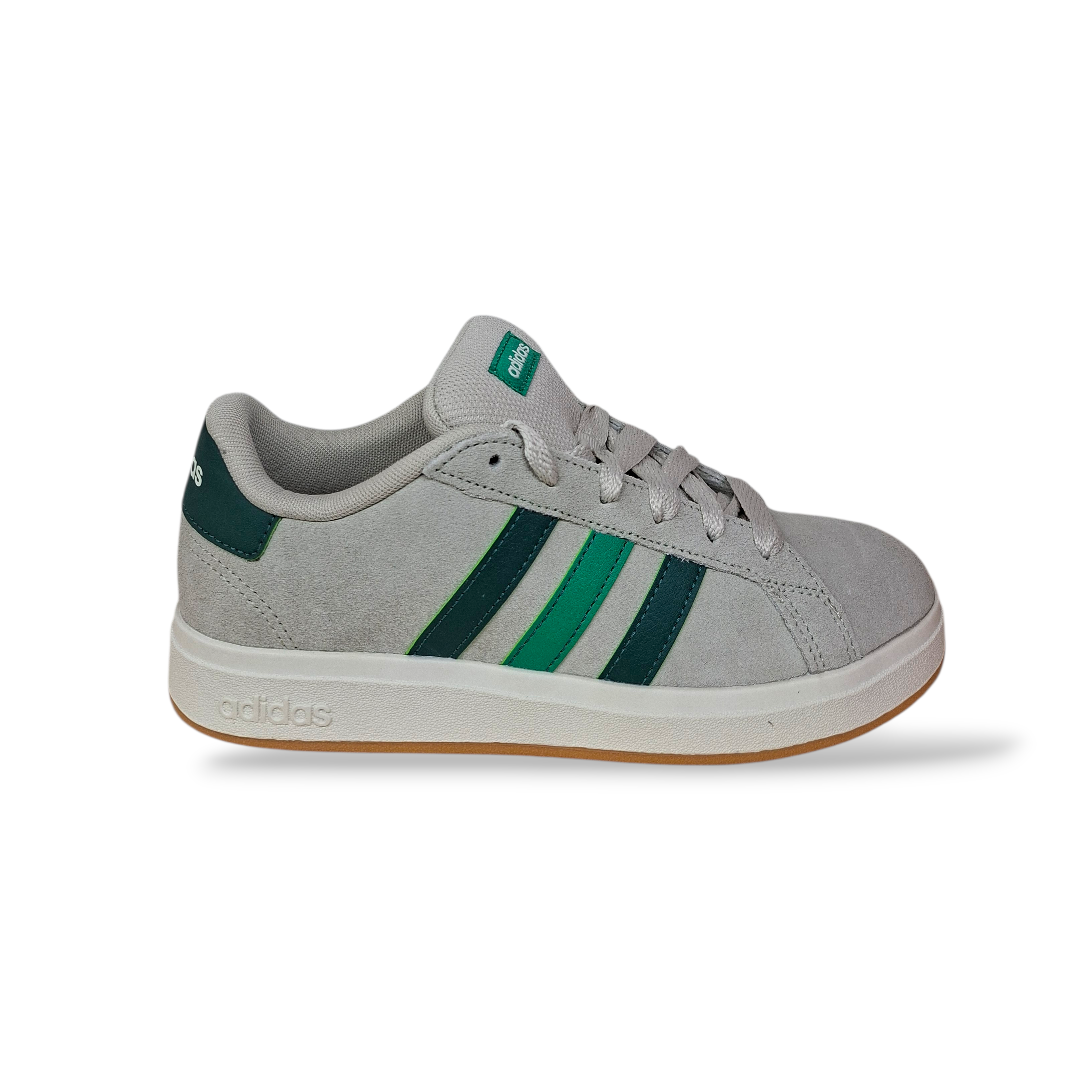 Sneakers bambino Adidas Grand Court grigio verde sportive