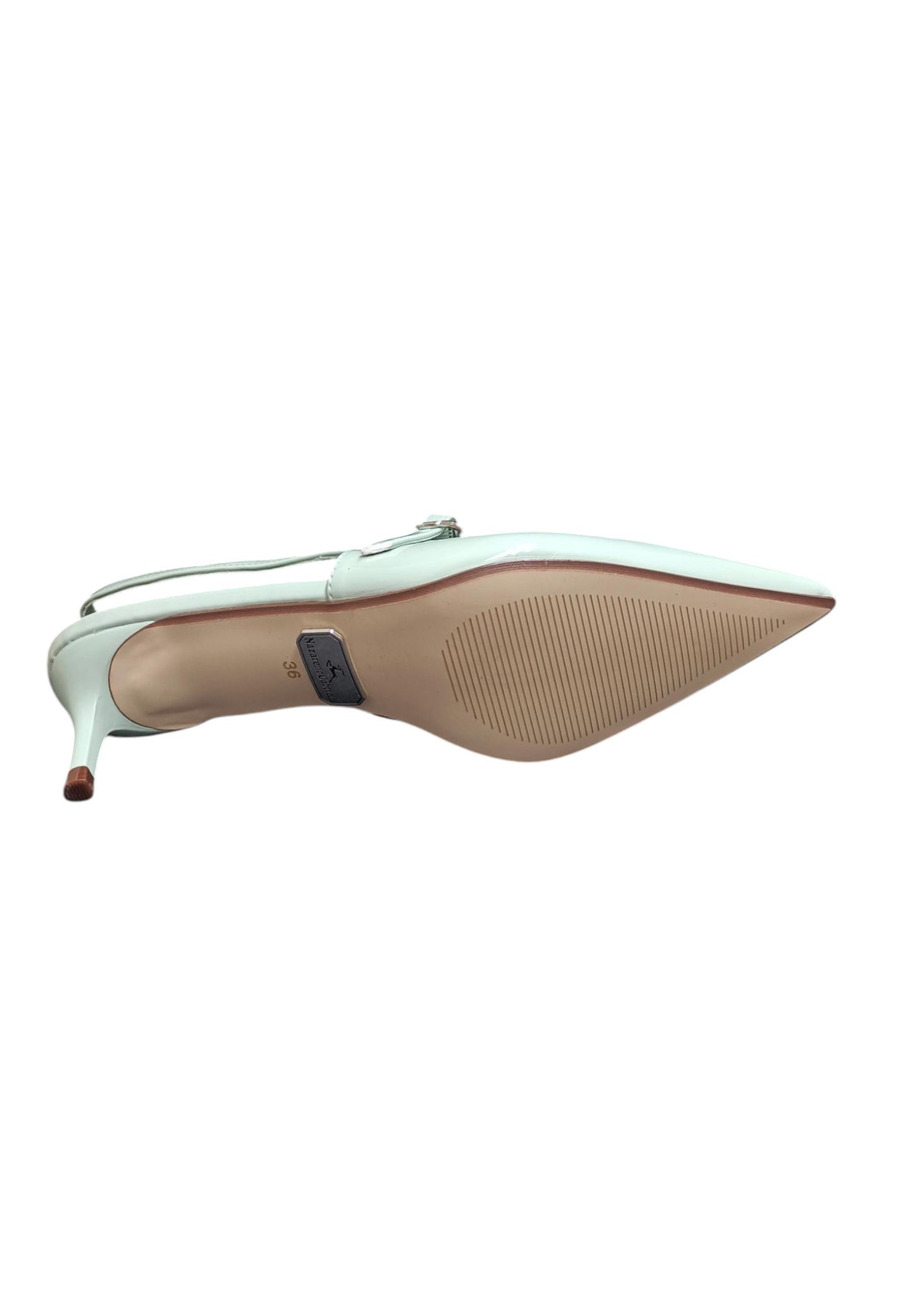 Décolleté donna Nazareno Gabrieli verde tiffany vernice - Eleganza fresca con elastico