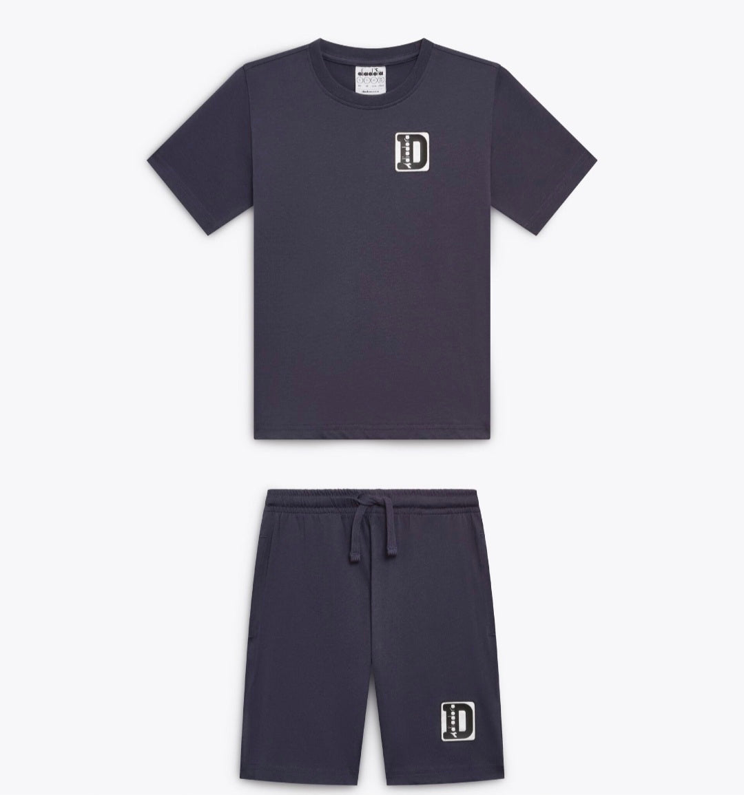 Completo Diadora Bambino Blu T-shirt + Shorts - Collezione PE2026