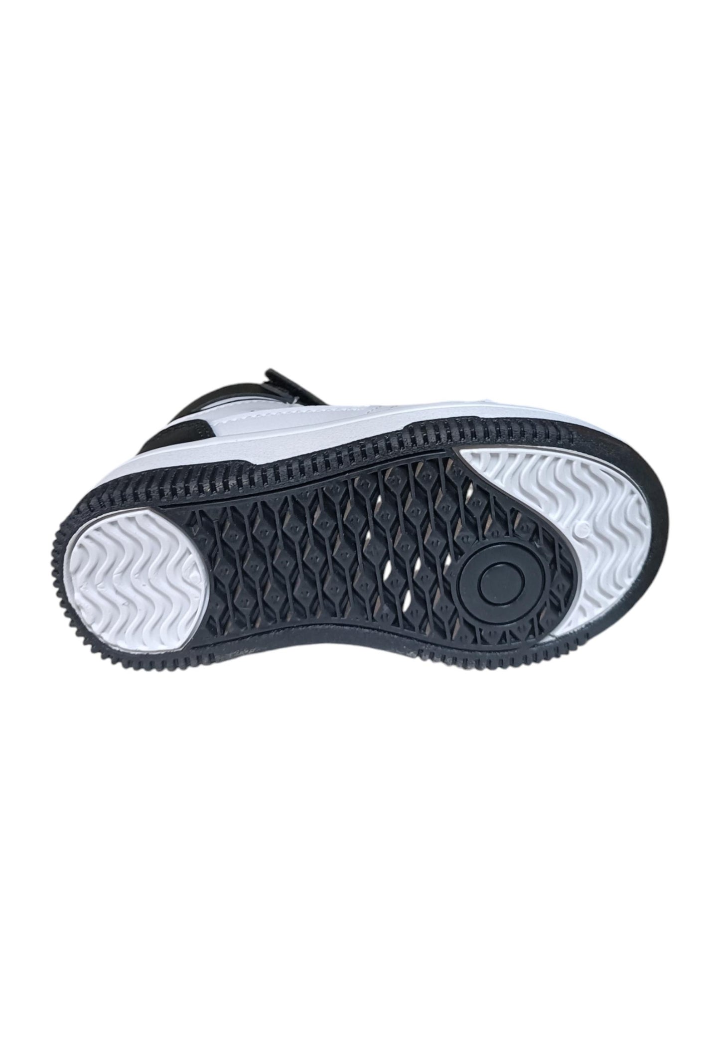 Scarpe sneakers Bambini e ragazzi Kappa KV1 bianco-nero laccio elastico e velcro