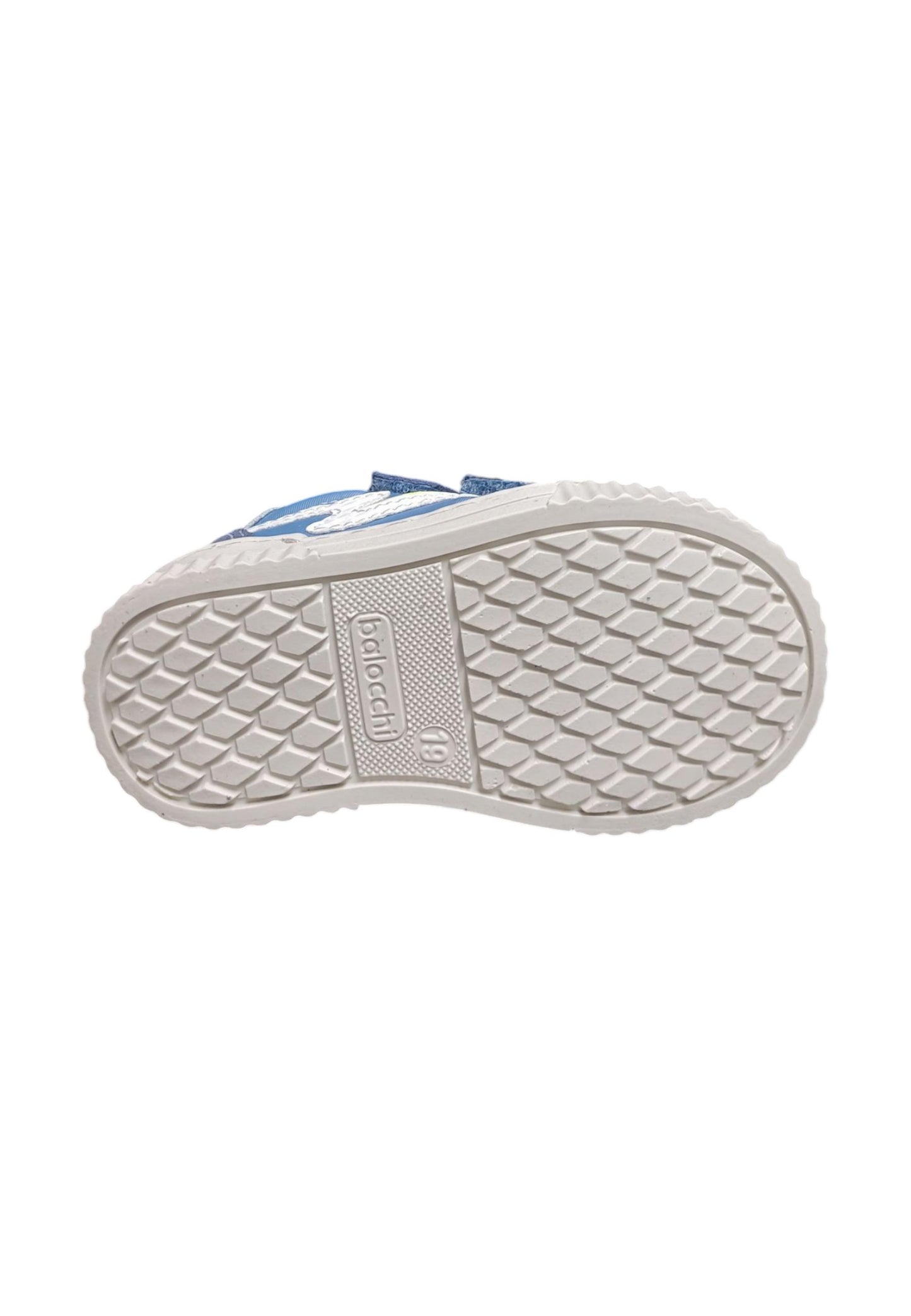 Scarpe sneakers Bambini balocchi MINI blue-azzurro-bianco-giallo velcro