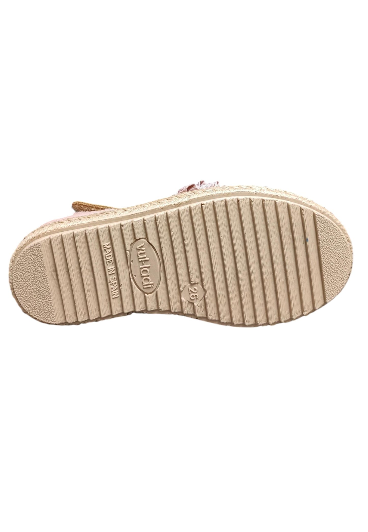 Espadrillas bambina Vul-Ladi Carla beige rosa verde tela velcro summer style