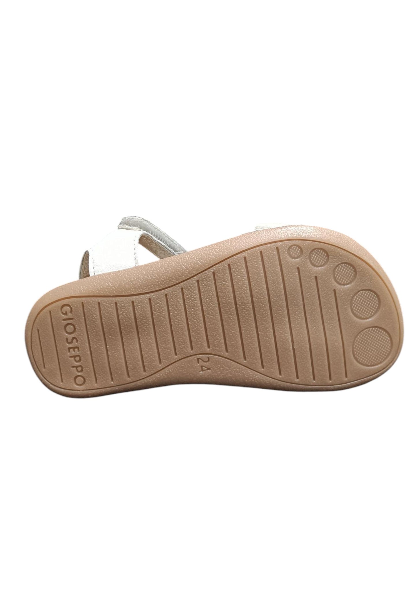 Sandalo bambina Gioseppo Hiram bianco pelle velcro comfort elegance