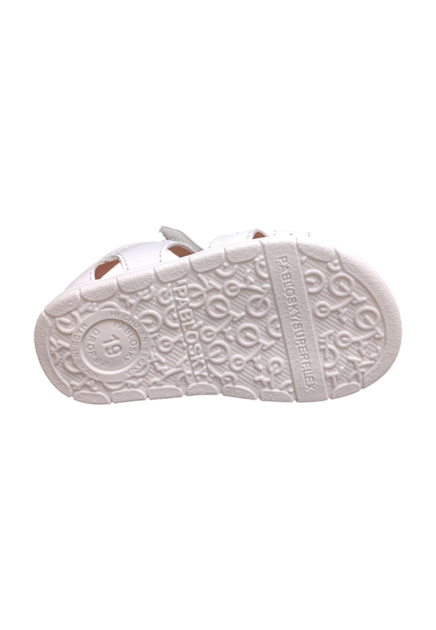 Scarpe sandalo tallonato bambina pablosky olimpo bianco velcro
