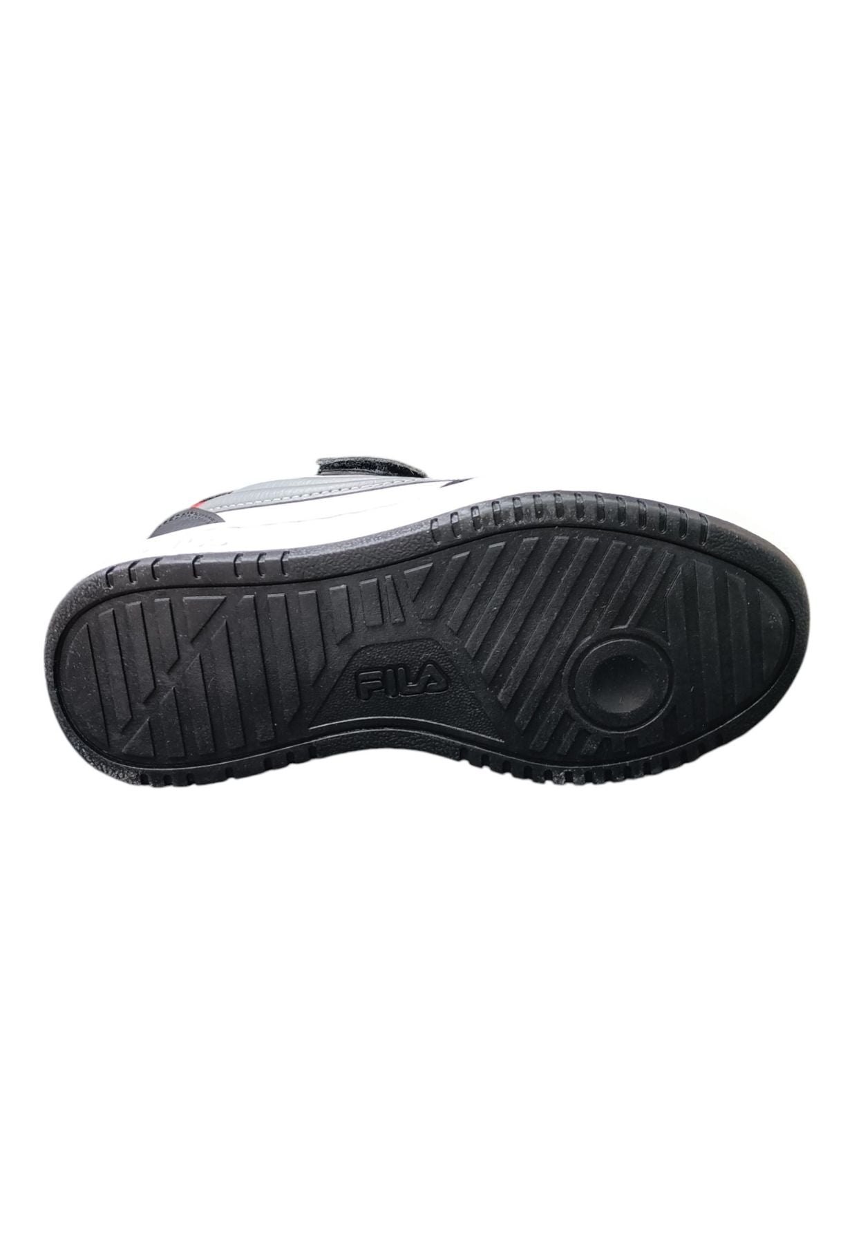 Scarpe sneakers Unisex bambini fila REGA bianco-nero-celeste-grigio laccio elastico e velcro