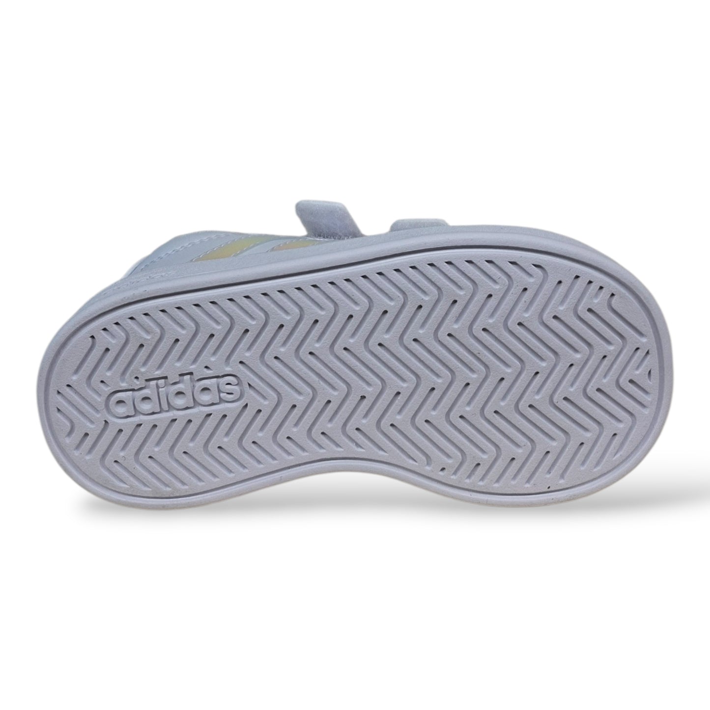 sneakers-classiche-bambina-piccola-adidas-grand-court-bianco-cangiante-iridescente-strappo-scarpetteria-gica-trani