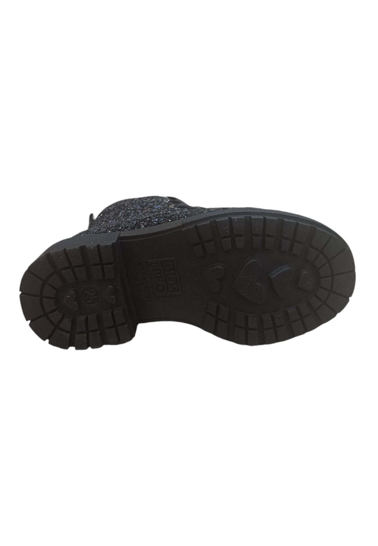 Anfibio bambina Gioseppo Surany nero glitter zip laterale urban style