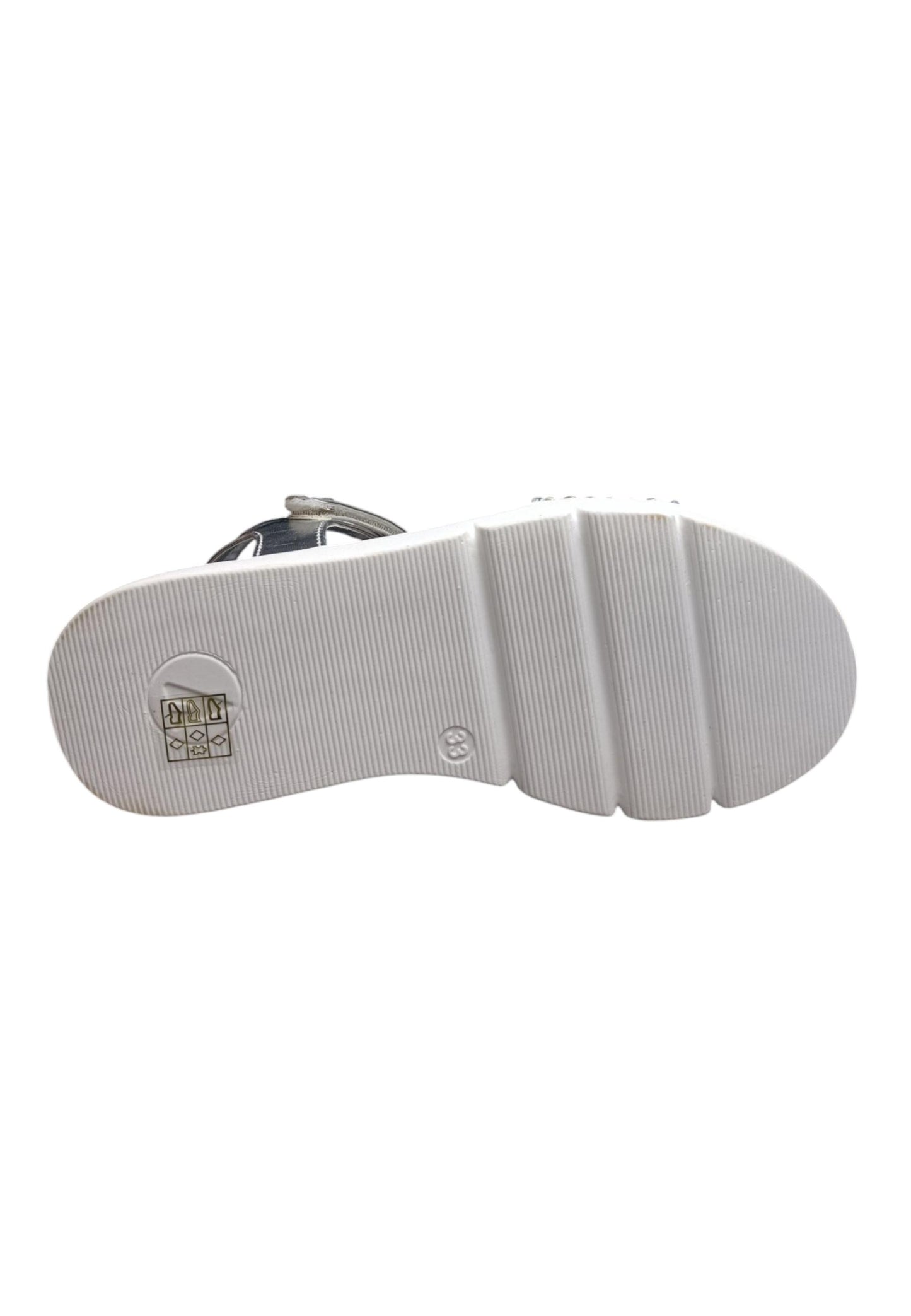 Sandalo bambina Ferrè Pam bianco pelle sintetica - Sandalo da passeggio con velcro