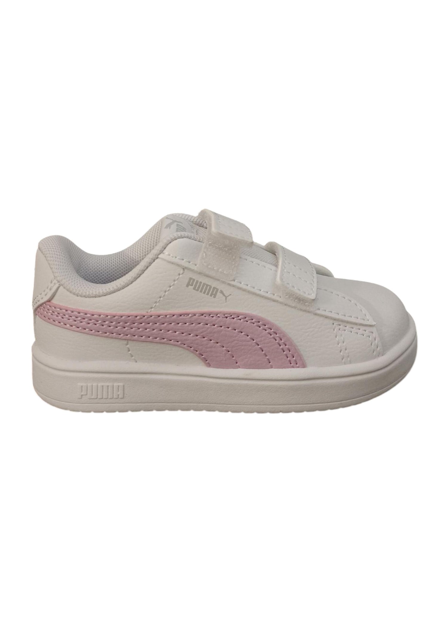 Scarpe sneakers Bambine e ragazze PUMA rickie classic bianco-fuxja velcro