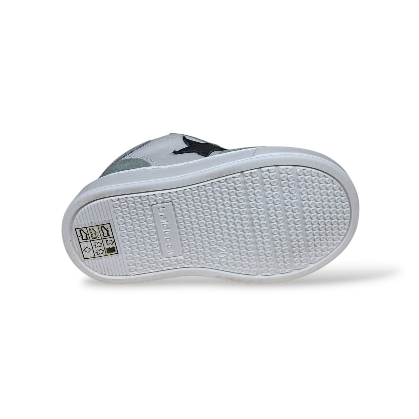 Sneakers primi passi bambino Balducci pelle bianco verde nero taglia 20-26 - Scarpetteria Gica Trani