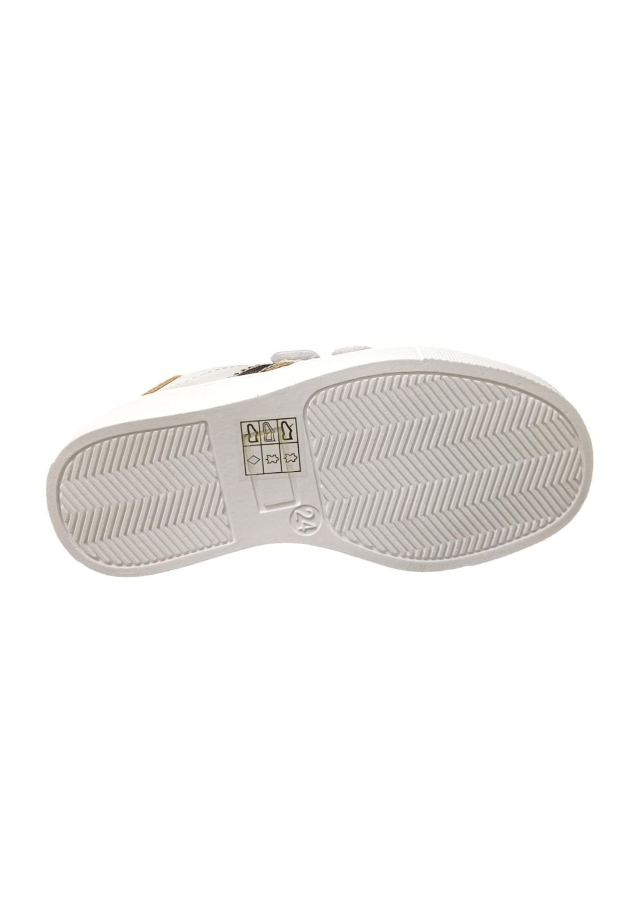 Scarpe sneakers Bambine e ragazze balducci BUTTER bianco-oro velcro