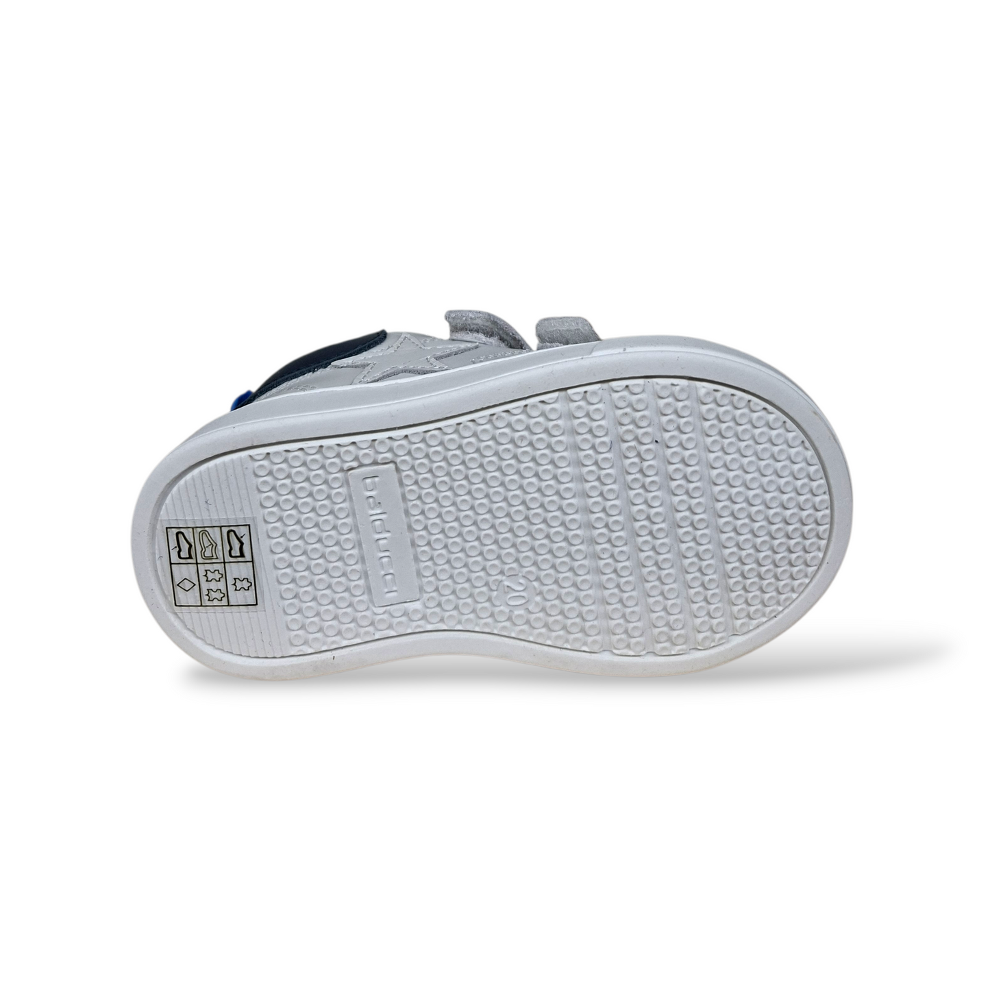 Tallone rinforzato scarpe bambino Balducci Cita 7236 pelle bianco blue - Scarpetteria Gica Trani