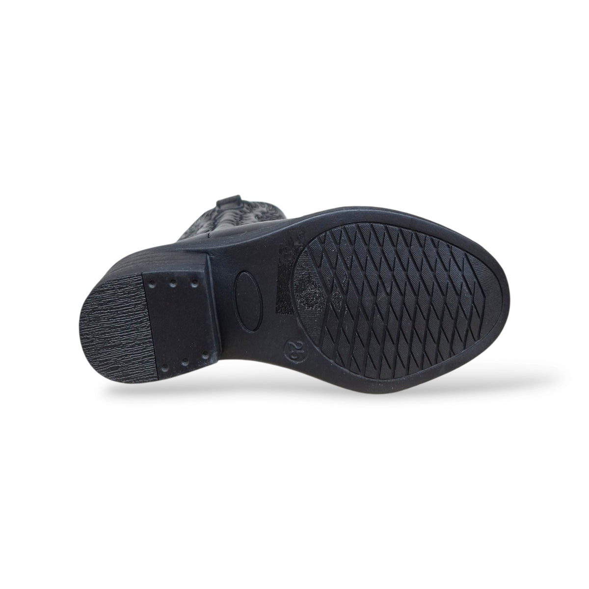 stivaletti-camperos-melania-kaly-m65072-neri-dettaglio-suola-a-rombi-e-tacco-scarpetteria-gica-trani