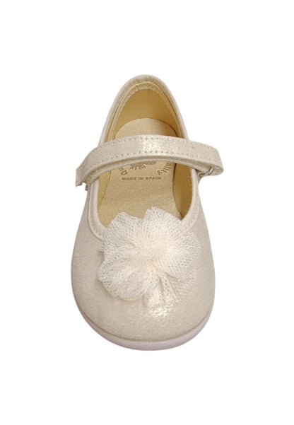 Ballerina bambina Vul-Ladi Candy beige tela velcro comfort style