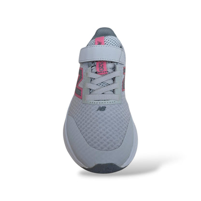 New Balance 520 Sneakers Bambine Ragazze Grigio Rosa | Taglia 28-35 | Tessuto Velcro | Scarpetteria Gica