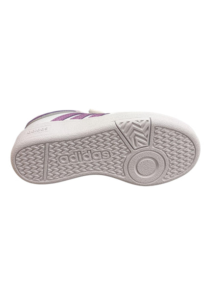 Sneakers Bambini Adidas Hoops Bianche con Velcro - Scarpe Ginnastica Comode
