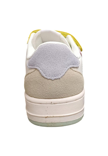 Scarpe sneakers Bambine e ragazze Victoria Tiempo  bianco-rosa-celeste-verde velcro
