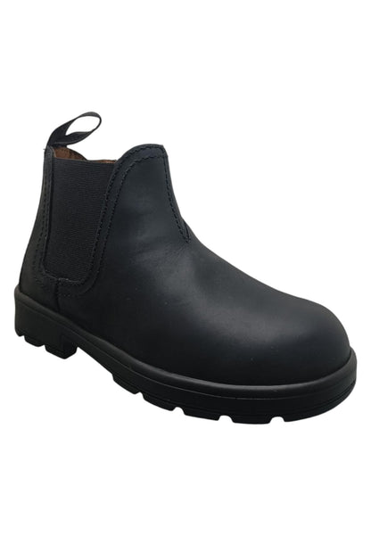 Stivaletti bambino Grunland Junior Stat nero pelle - Stile classico con elastico
