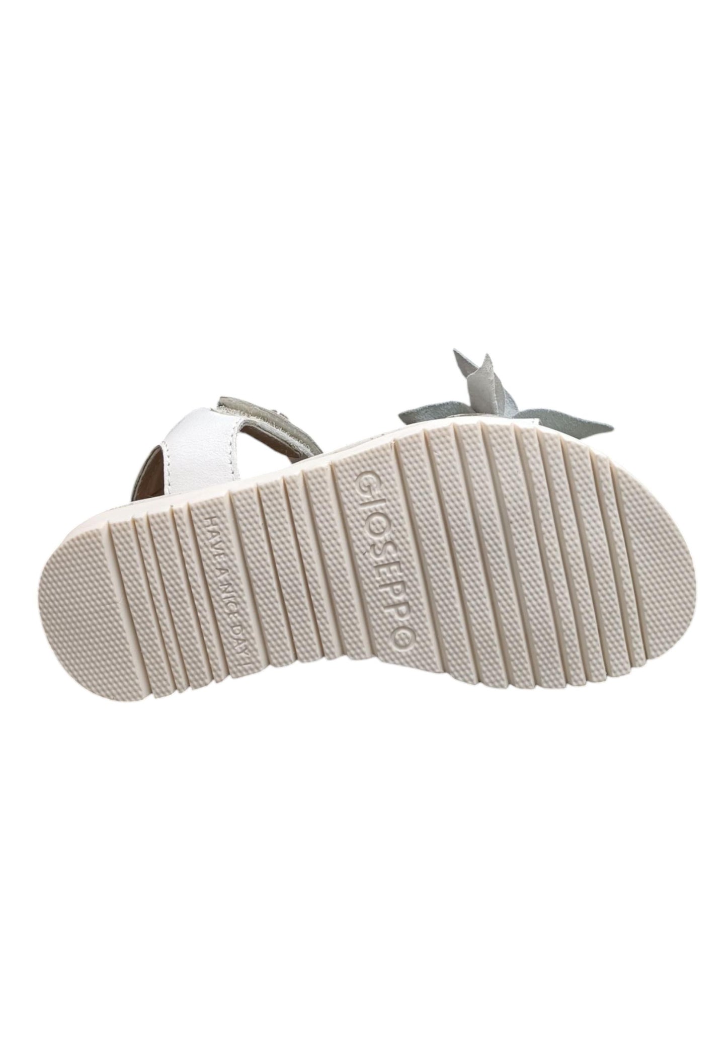 Sandalo bambina Gioseppo Marinette bianco pelle velcro comfort elegance