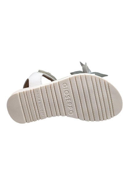 Sandalo bambina Gioseppo Marinette bianco pelle velcro comfort elegance