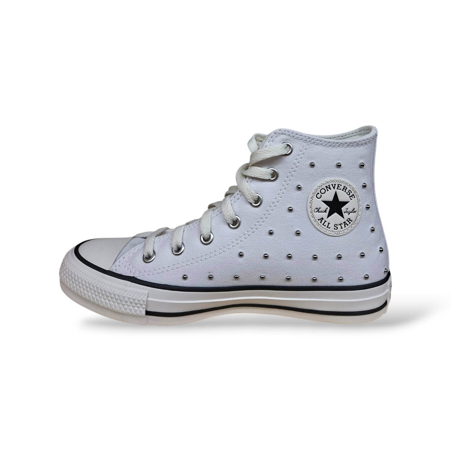 Converse Chuck Taylor Sneakers Bambine Ragazze Bianco | Taglia 27-40 | Tela Borchie | Scarpetteria Gica