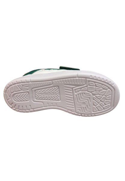 sarpe sneakers Bambini e ragazzi adidas rapid court bianco-verde velcro