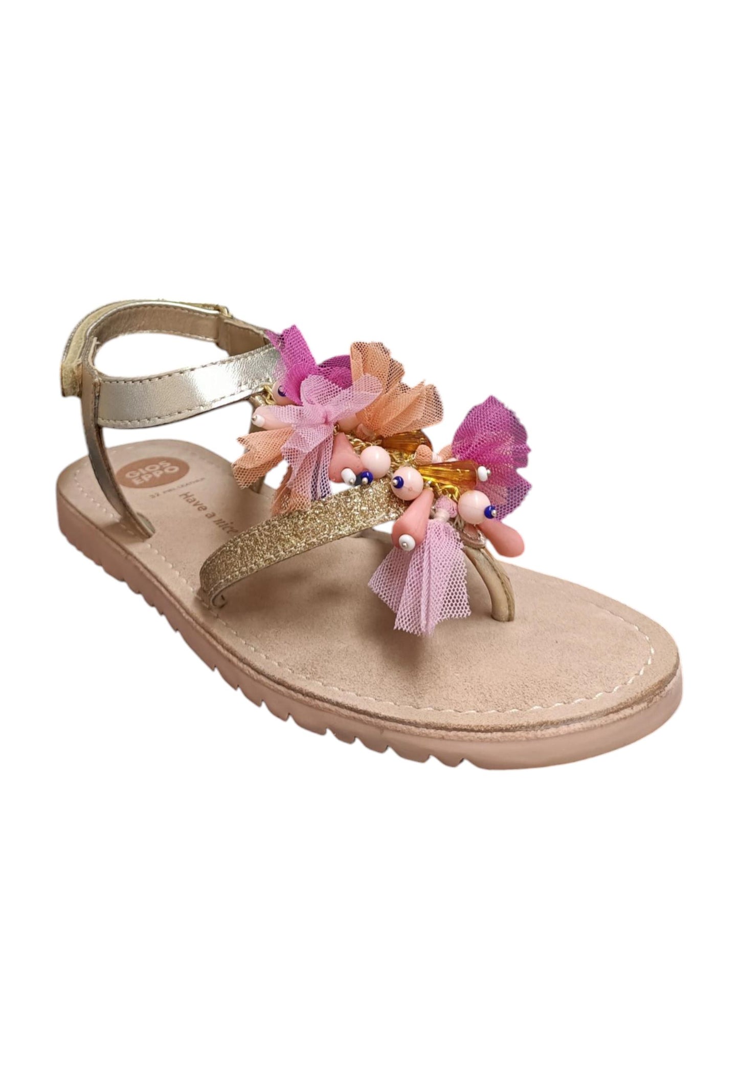 Sandalo bambina Gioseppo Oakham multicolor pelle velcro comfort elegance