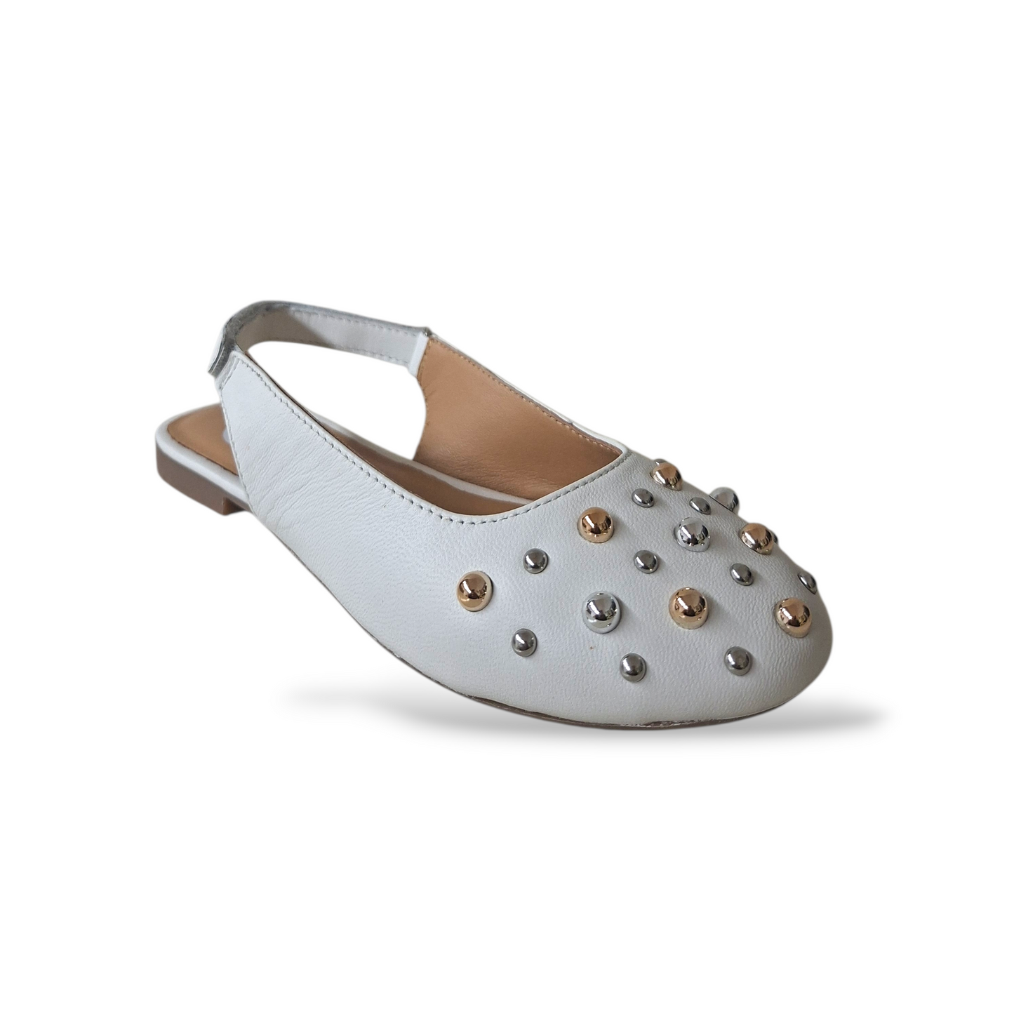 Scarpe ballerina Bambine e ragazze GIOSEPPO namanye 74140 bianco-argento-platino velcro