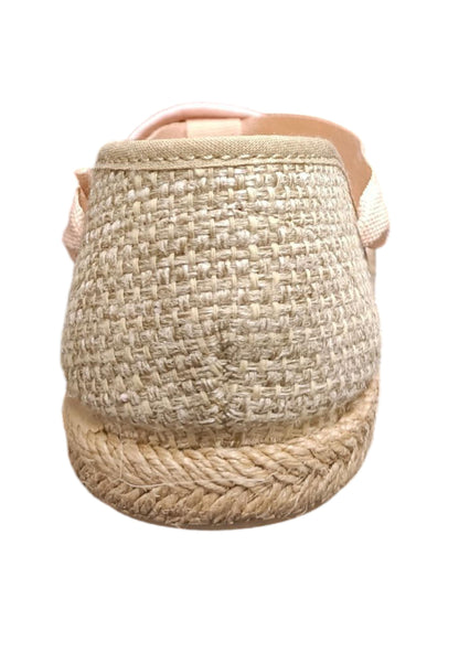Espadrillas bambina Vul-Ladi Carla cipria beige tela laccio summer style
