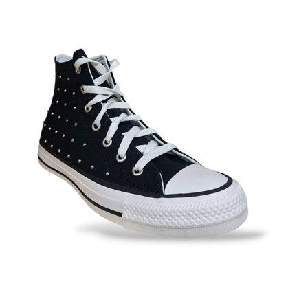 Converse Chuck Taylor Sneakers Bambine Ragazze Nero Bianco | Taglia 27-40 | Tela Borchie | Scarpetteria Gica