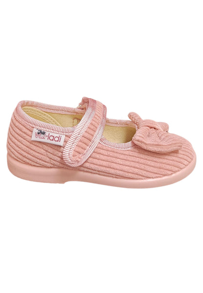Ballerina bambina Vul-Ladi Candy rosa velluto velcro elegance style