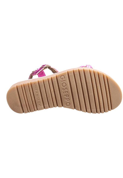 Sandalo bambina Gioseppo Wenham fuxja pelle fibbia comfort elegance