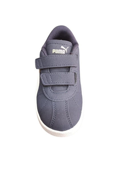 Sneakers Bambini Puma Club Blu Bianco Suede - Scarpe Ginnastica Velcro