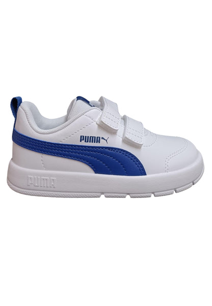Scarpe sneakers Bambini e ragazzi PUMA COURTFLEX  bianco-blue laccio elastico e velcro