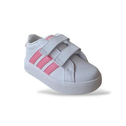 Sneakers bambina Adidas Grand Court bianco rosa sportive