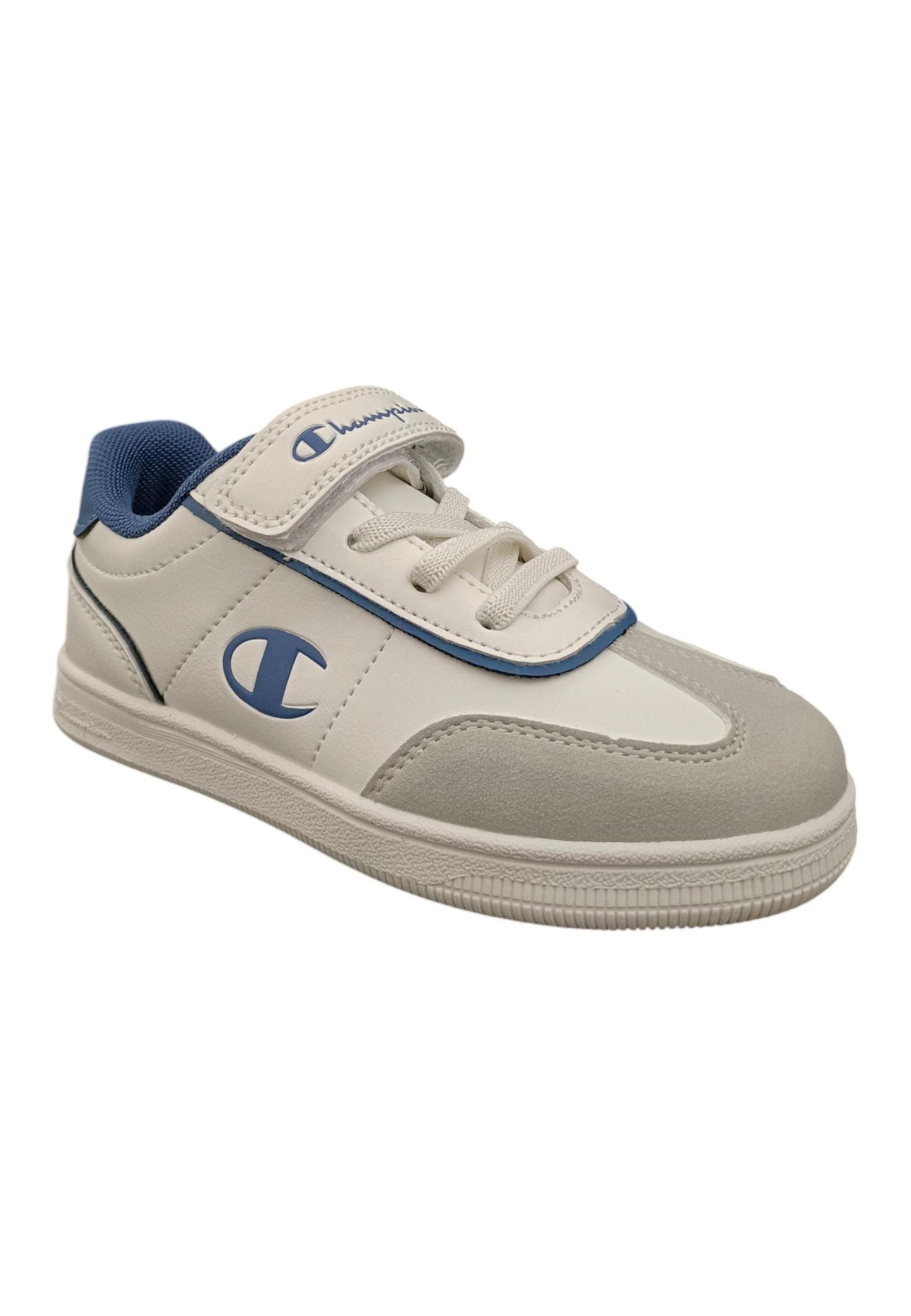 Scarpe sneakers Bambini e ragazzi Champion REBOUND  bianco-blue laccio elastico e velcro