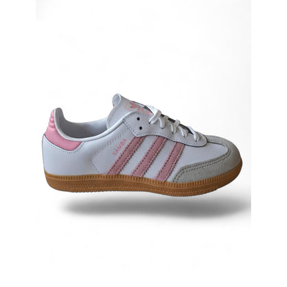 Adidas Samba OG C Bambina Bianco Rosa Grigio | Sneakers Iconiche Primavera Estate