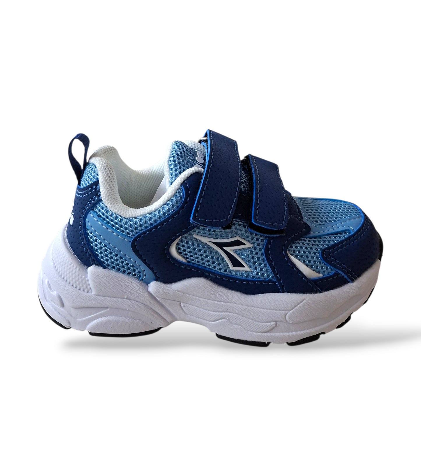 Scarpe sneakers Bambini e ragazzi Diadora ALLEY blue celeste laccio elastico e velcro