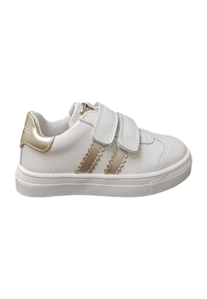 Scarpe sneakers Bambine e ragazze balducci BUTTER  bianco-oro velcro