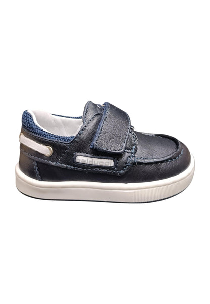 Mocassino primi passi Balducci Cita blue bianco pelle velcro anatomico