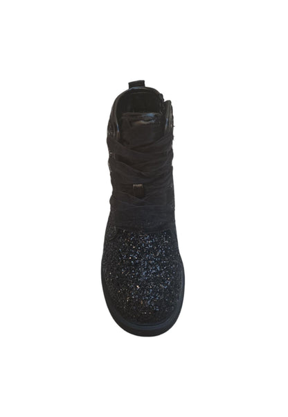 Anfibio bambina Gioseppo Surany nero glitter zip laterale urban style