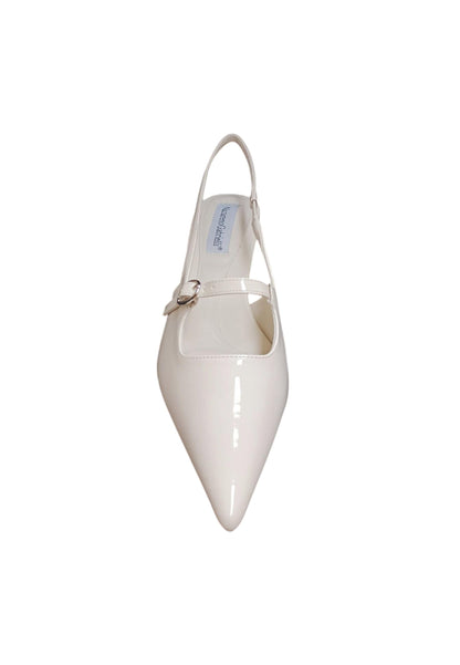 Décolleté donna Nazareno Gabrieli bianco vernice - Eleganza luminosa con elastico