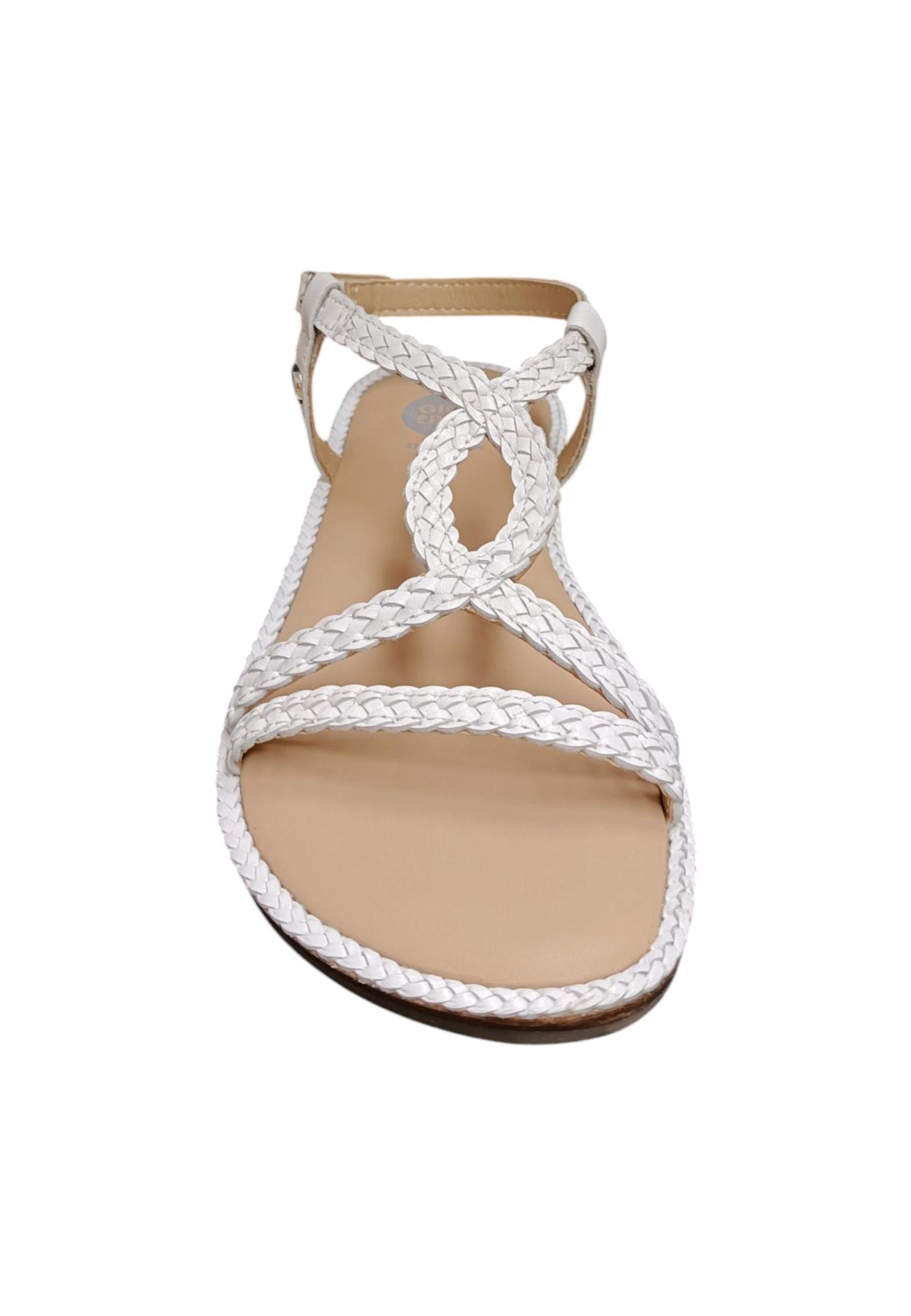 Sandalo bambina Gioseppo Suffield bianco pelle fibbia comfort elegance