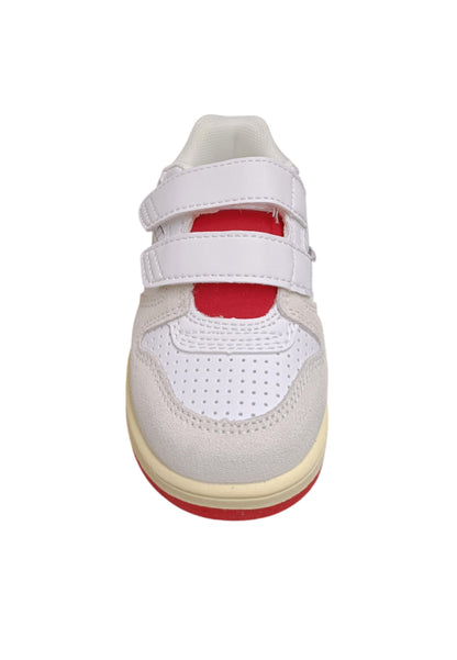 Scarpe sneakers Bambine e ragazze Diadora RAPTOR  bianco-rosso velcro