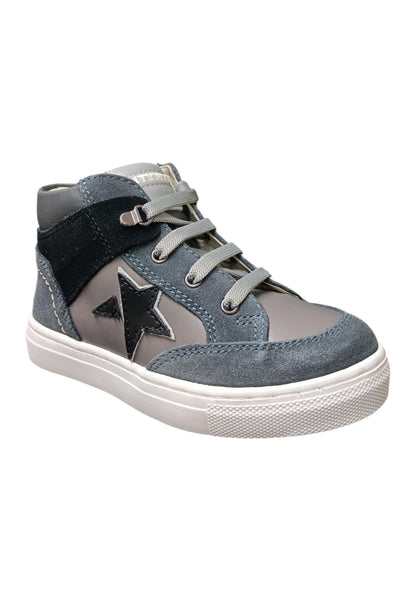 Scarpe sneakers Unisex bambini balducci BUTTER  grigio-nero laccio e zip laterale