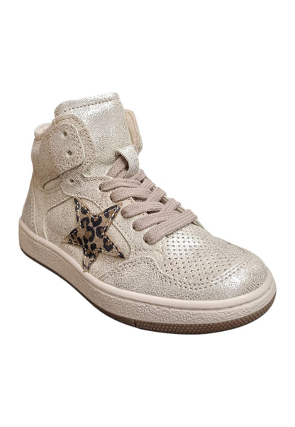 Ciao Junior Snk Sneakers Bambina Ragazza Platino Nero Maculato - Scarpe Pelle Zip