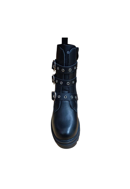 Anfibio bambina Gaelle Glory nero pelle zip laterale urban style