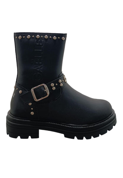 Stivaletti bambina Gaelle Coco Low nero pelle - Stile elegante con zip laterale